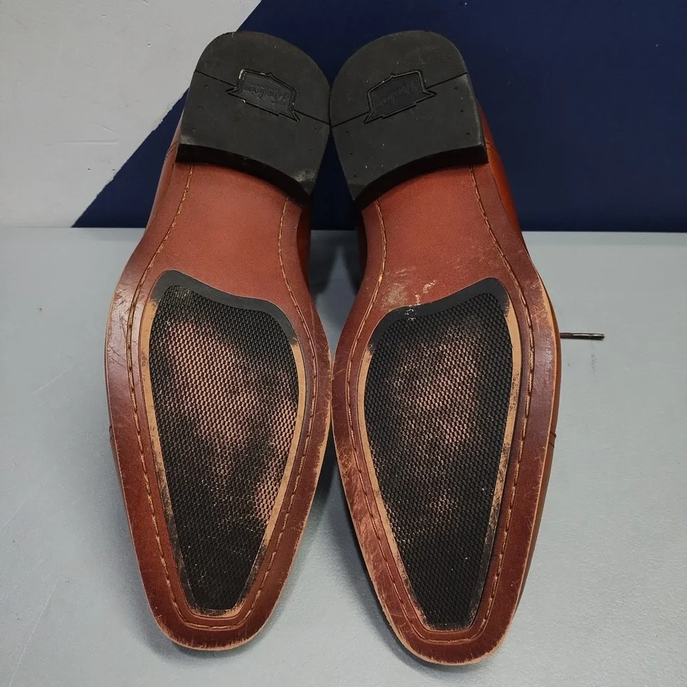 Florsheim Oxford Shoes Mens US 9.5EEE Brown Leather Cap Toe Memory Foam Lace Up